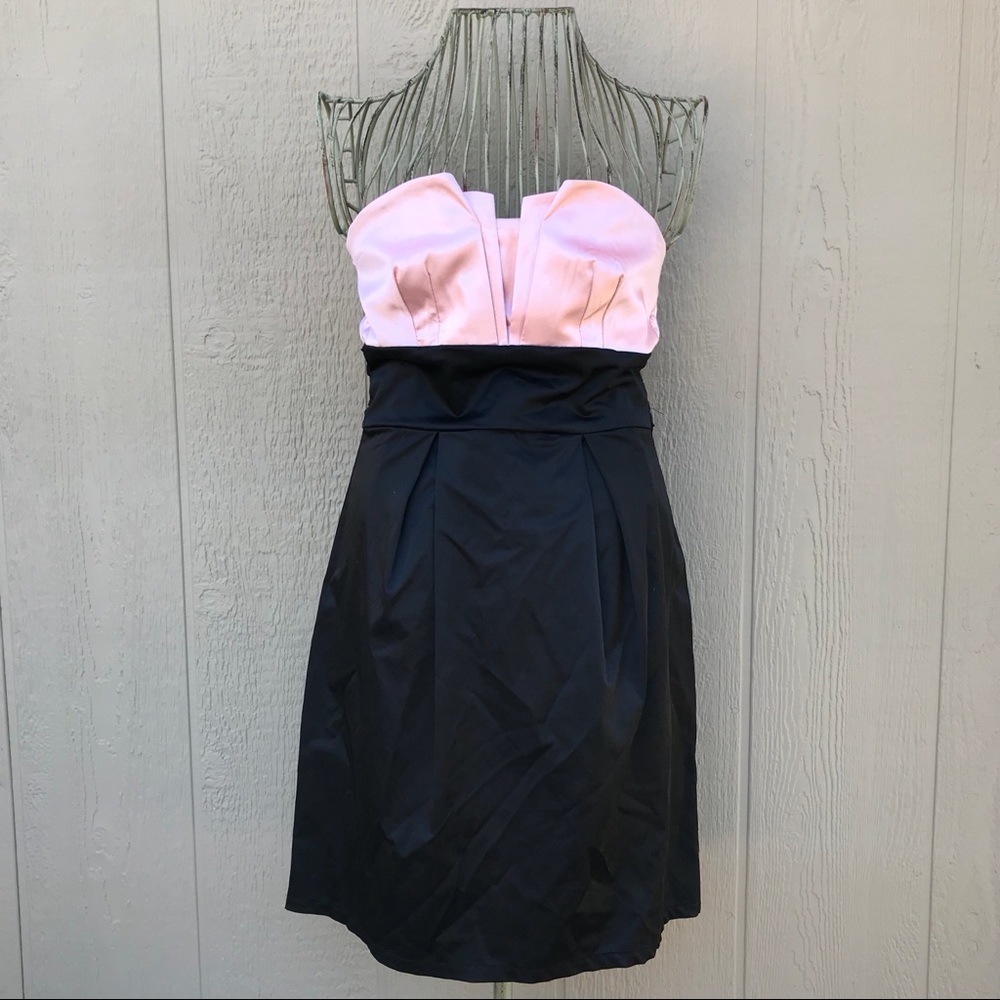 [Trixxi] Strapless Black & Pink Dress Juniors 5